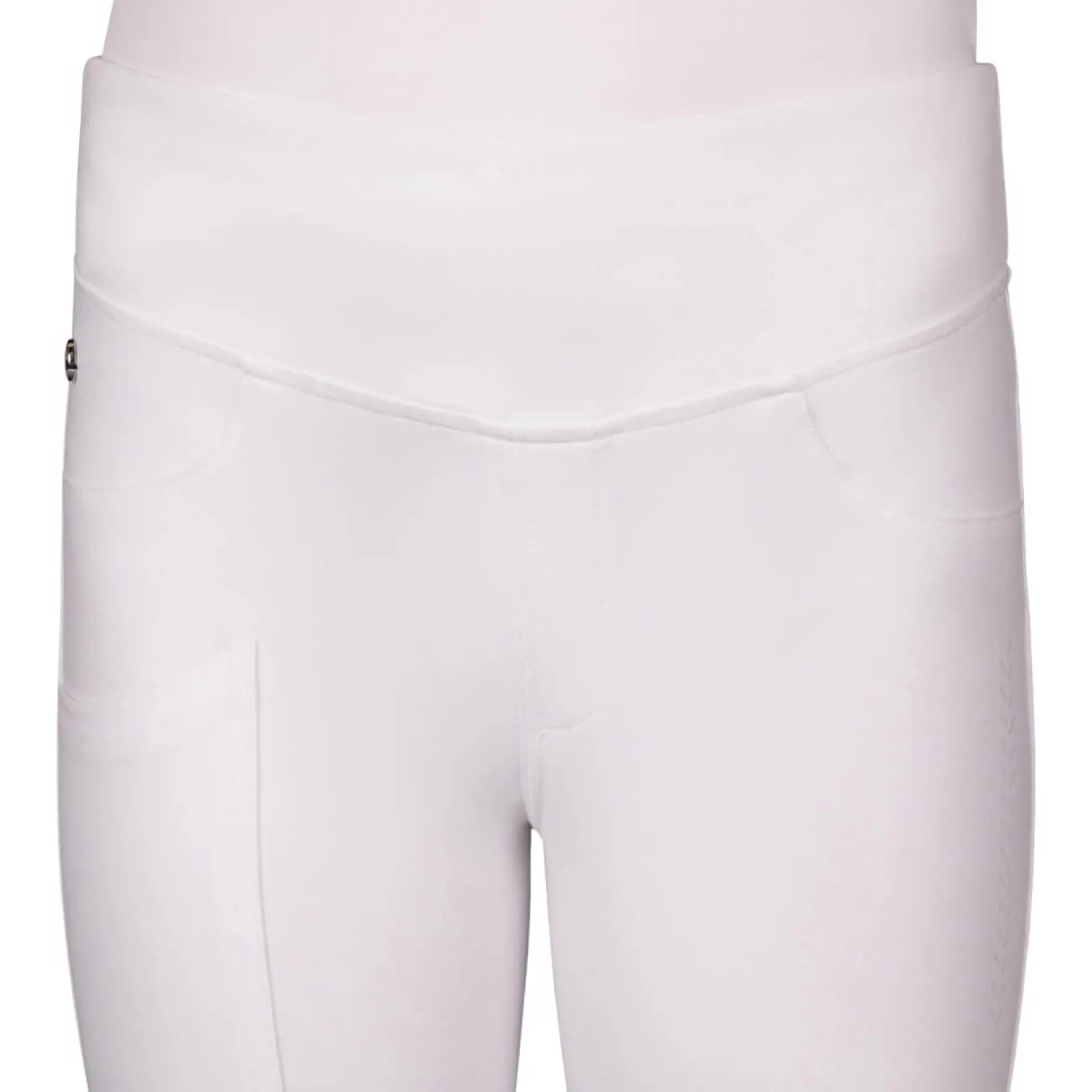 Reitleggings Kinder Kae Junior, Turnierreitleggings, Teilbesatz, Half-Grip