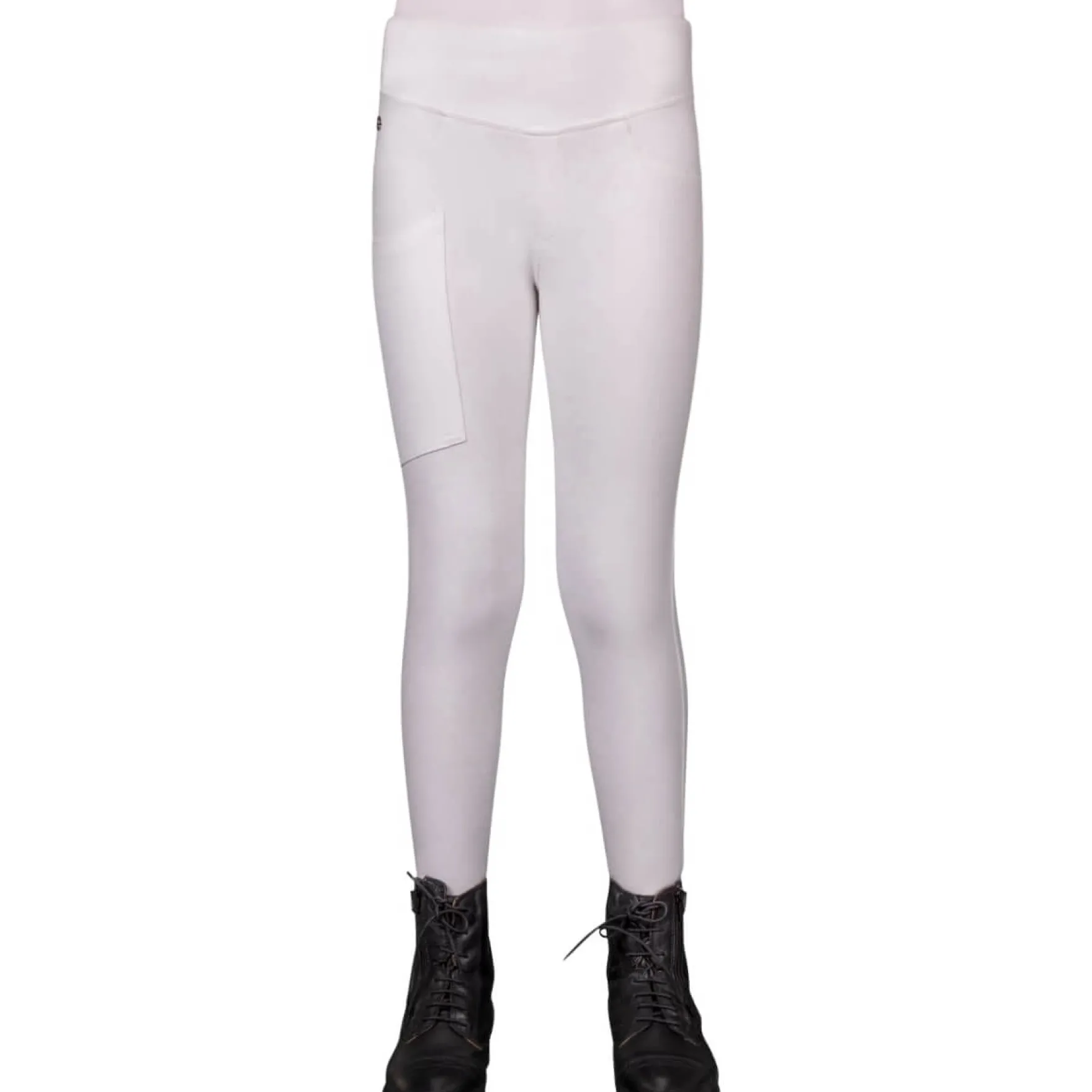 Reitleggings Kinder Kae Junior, Turnierreitleggings, Teilbesatz, Half-Grip