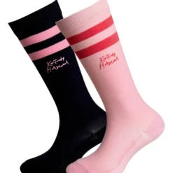 Reitsocken Kinder Streifen, 2 Paar