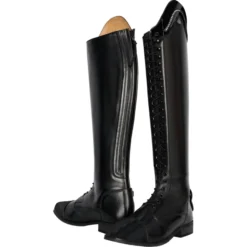 Reitstiefel Damen IRHOlania, Dressur, Lederreitstiefel, Schwarz Lack-Chrystal