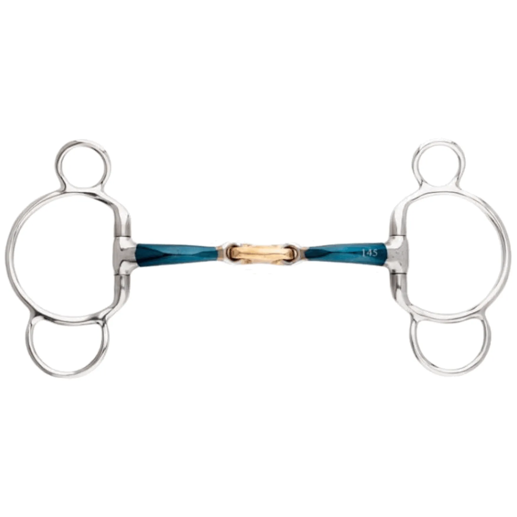 3-Ring Gebiss Ergonomic, doppelt gebrochen, 14 mm