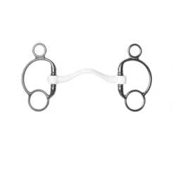 2,5-Ring Olivenkopftrense, Inno Sense, Port Hard, Stangengebiss, Kunststoffgebiss, Zungenfreih