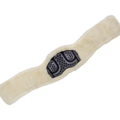 Sattelgurt, Kurzgurt, Dressurgurt mit Lammfellimitat und Geleinlage