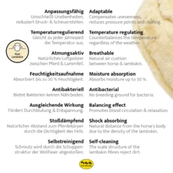 Schabracke, mit innenliegenden Taschen, Lammfell, Springschabracke