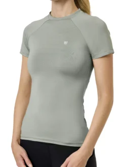 Shirt Damen Dynamic Base Layer Pistachio White, Trainingsshirt, kurzarm