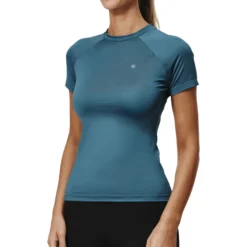 Shirt Damen Dynamic Base Layer Teal Blue, Trainingsshirt, kurzarm