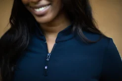 Shirt Damen Modern Tech Navy, Trainingsshirt, langarm