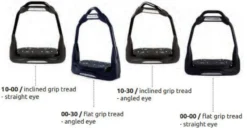 Steigbügel Stirrups Air´s Full Black 10-30, Edelstahl