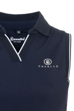 Top Damen CAVALBUA FS26, Funktions-Polotop, ärmellos