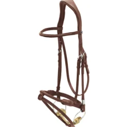 Trense 2700 Pro-Jump mit Slide & Lock Verschluss, RH aus Kordel mit Leder ummantelt