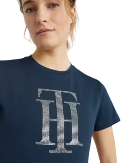 T-Shirt Damen TH Glitzersteine, kurzarm