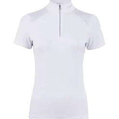 Turniershirt Damen CAVALCOMP Halfzip Shirt, kurzarm
