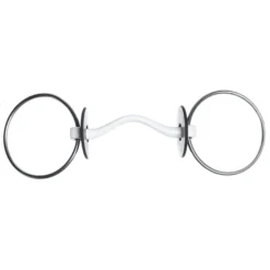 Wassertrense Große Ringe, Inno Sense, Port Medium, Stangengebiss, Kuststoff, mit Zungenfreihei