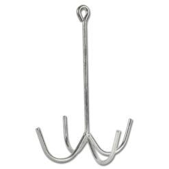 Zaumzeughaken, 4-armig, Metall